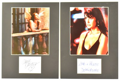 Lot 1685 - Two mounted displays of American actresses...
