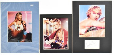 Lot 1715 - Three autographs of American actress and...