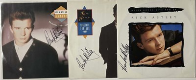 Lot 1683 - RICK ASTLEY; three 12" maxi-singles, each with...