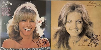 Lot 1722 - OLIVIA NEWTON-JOHN; two signed albums...