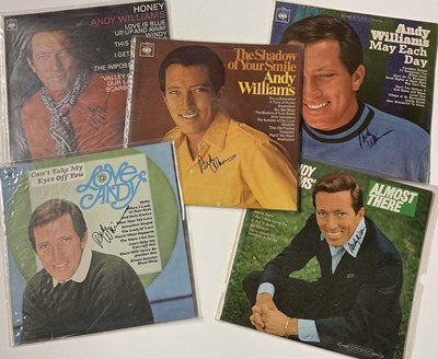 Lot 1726 - ANDY WILLIAMS; five signed albums comprising...