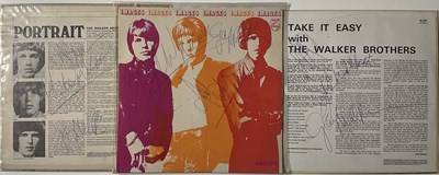 Lot 1612 - THE WALKER BROTHERS; three signed albums...