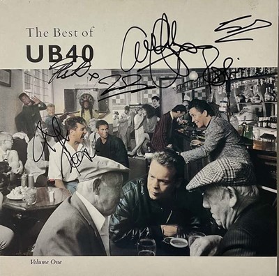 Lot 1704 - UB40; 'The Best of UB40' signed album with all...