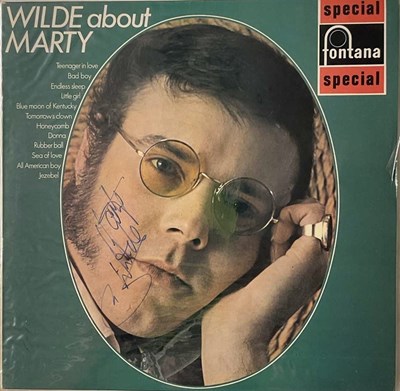 Lot 1709 - MARTY WILDE; a signed album titled 'Wilde...