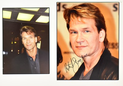 Lot 1806 - PATRICK SWAYZE; two photographs, one signed by...