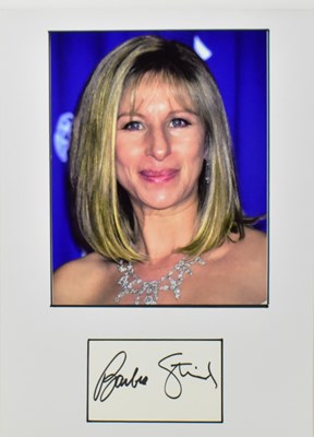 Lot 1807 - BARBRA STREISAND; a display featuring a large...