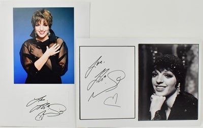 Lot 1808 - LIZA MINNELLI; two displays, one featuring a...