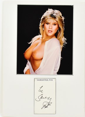 Lot 1814 - SAMANTHA FOX; a display featuring colour photo...
