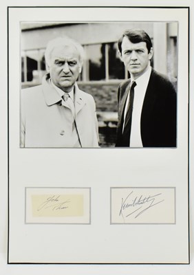 Lot 1803 - INSPECTOR MORSE; a display featuring a black...