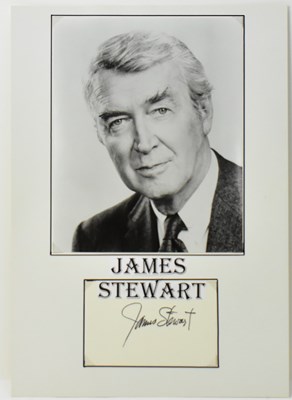 Lot 1672 - JAMES STEWART; a black and white colour image...