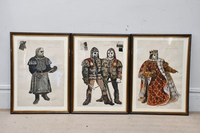 Lot 1740 - NATIONAL THEATRE; a set of three mixed media...
