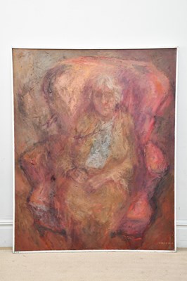 Lot 1768 - ELIZABETH WOOD (born 1930); oil on board, 'Old...
