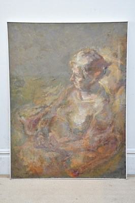 Lot 1805 - ELIZABETH WOOD (born 1930); oil on board,...