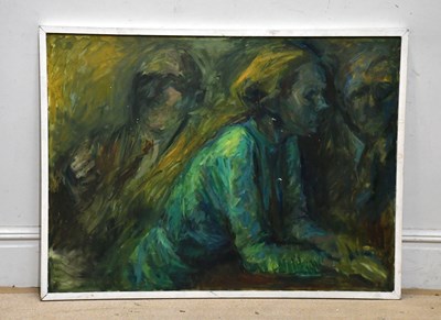 Lot 886 - ELIZABETH WOOD (born 1930); oil on board, 'At...