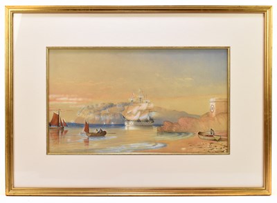 Lot 1433 - G. H. JENKINS; 19th century watercolour, a coastal scene