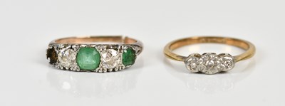 Lot 1455 - A late Victorian yellow metal diamond and...