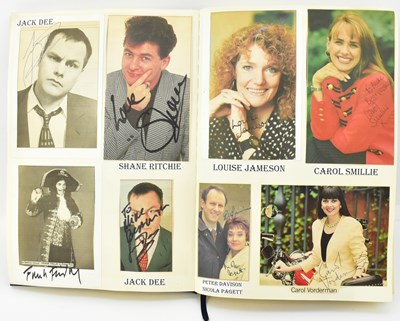 Lot 1560 - A large full autograph album of TV stars and...