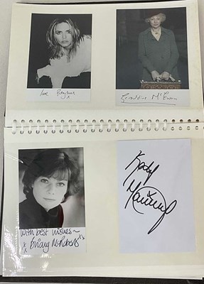 Lot 1676 - A black autograph album of mostly female TV...