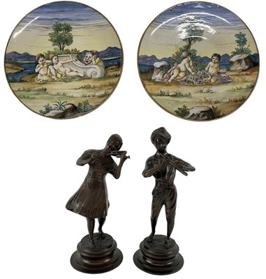 Lot 493 - A pair of modern Continental porcelain...