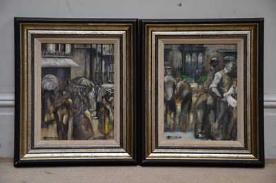 Lot 1829 - J J GORMAN; a pair of oils on board,...