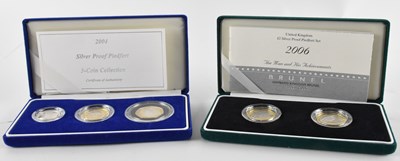 Lot 1399 - THE ROYAL MINT; a 2004 Silver Proof Piedfort 3...