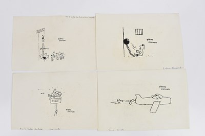 Lot 1758 - PIERRE JACQUEMON (French, 1936-2001); four ink...