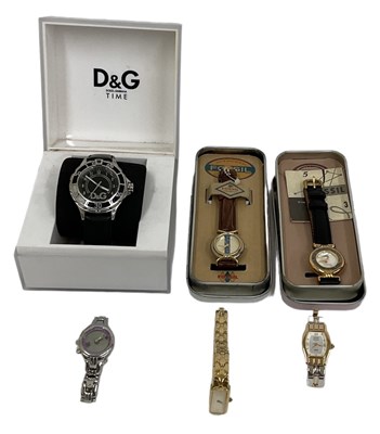 Lot 1429 - DOLCE & GABBANA; a cased stainless steel...