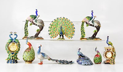 Lot 384 - Nine enamelled trinket boxes in the form of...