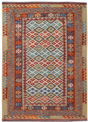 Lot 110 - An Afghan Chobi hand woven woollen Kelim rug,...