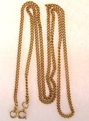 Lot 828 - A 9ct gold dainty necklace with hoop clasp,...