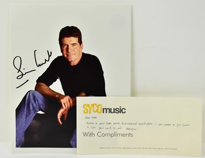 Lot 1825 - SIMON COWELL; a colour photograph signed by...