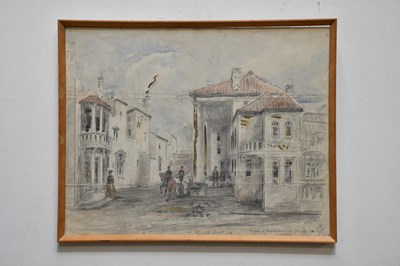 Lot 1572 - RICHARD HARDING WATT; watercolour and pencil, '...