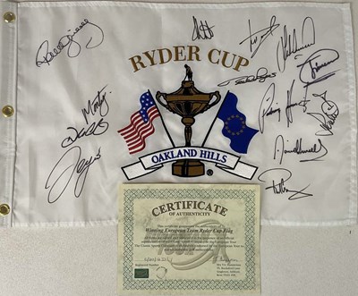 Lot 1978 - RYDER CUP; a flag from the 'Oakland Hills 2004'...