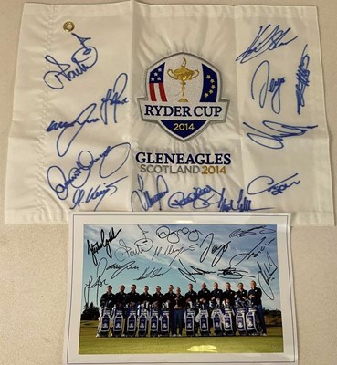 Lot 1979 - RYDER CUP; a 'Gleneagles 2014' flag,...