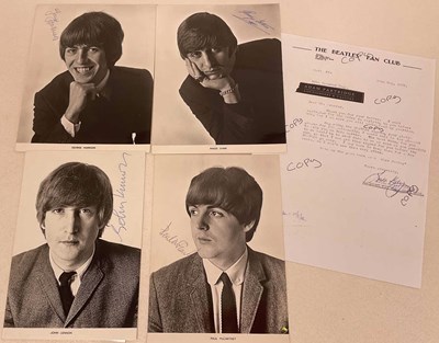 Lot 1532 - THE BEATLES; four separate black and white...