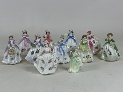 Lot 218 - ROYAL WORCESTER; porcelain figures including...