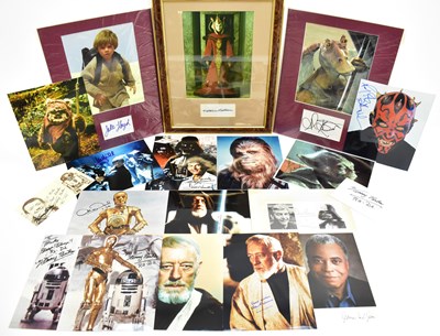 Lot 1547 - STAR WARS; nineteen signed items relating to...