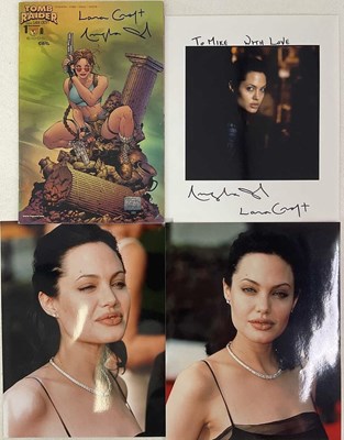 Lot 1775 - LARA CROFT; a colour promotional image signed '...