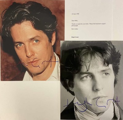 Lot 1776 - HUGH GRANT; a black and white and a colour...