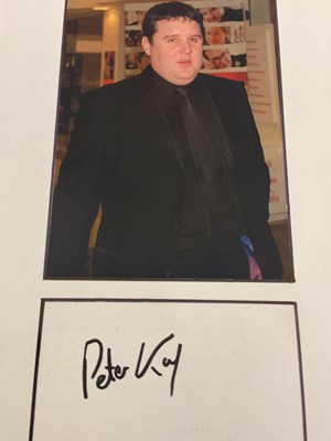 Lot 1780 - PETER KAY; a colour photograph of the comedian...
