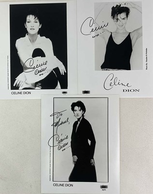 Lot 1784 - CELINE DION; three black and white promotional...