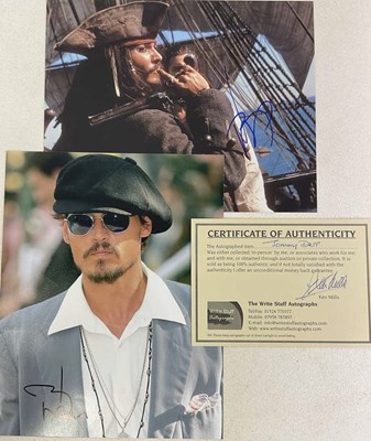 Lot 1768 - JOHNNY DEPP; two colour photo images, one...