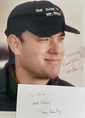 Lot 1770 - TOM HANKS; a large colour photo image, signed...