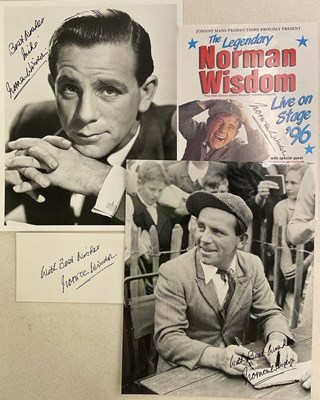 Lot 1621 - NORMAN WISDOM; two black and white photo...