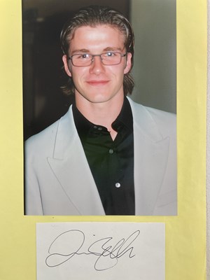 Lot 1744 - DAVID BECKHAM; a colour photograph of the...