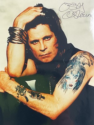 Lot 1742 - OZZY OSBOURNE; an early photo image of the...