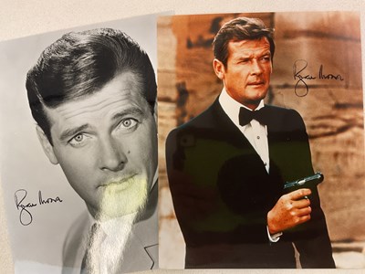 Lot 1755 - ROGER MOORE; a colour photo image of the actor...