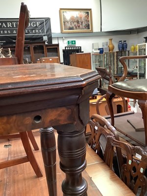 Lot 35 - An Edwardian walnut and mahogany side table...