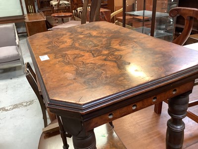 Lot 35 - An Edwardian walnut and mahogany side table...