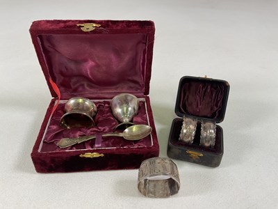 Lot 1465 - A cased pair of late Victorian hallmarked...